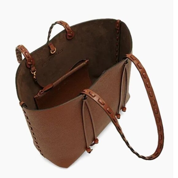 Etro Leather Shopping Bag Brown - Picture 2 of 4